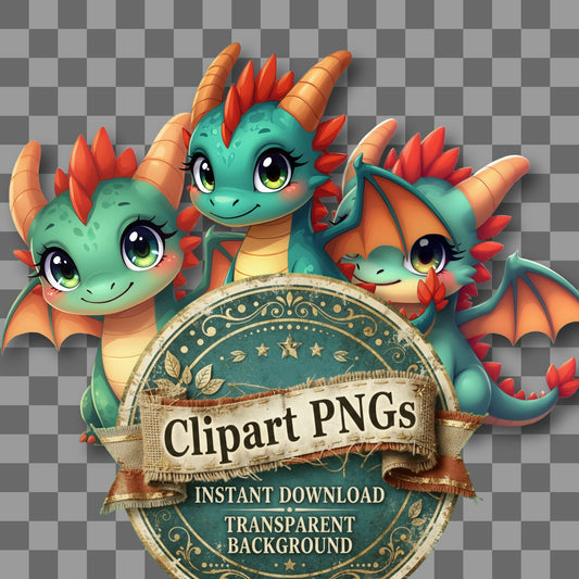 Chibi Dragon Var Clipart Pngs