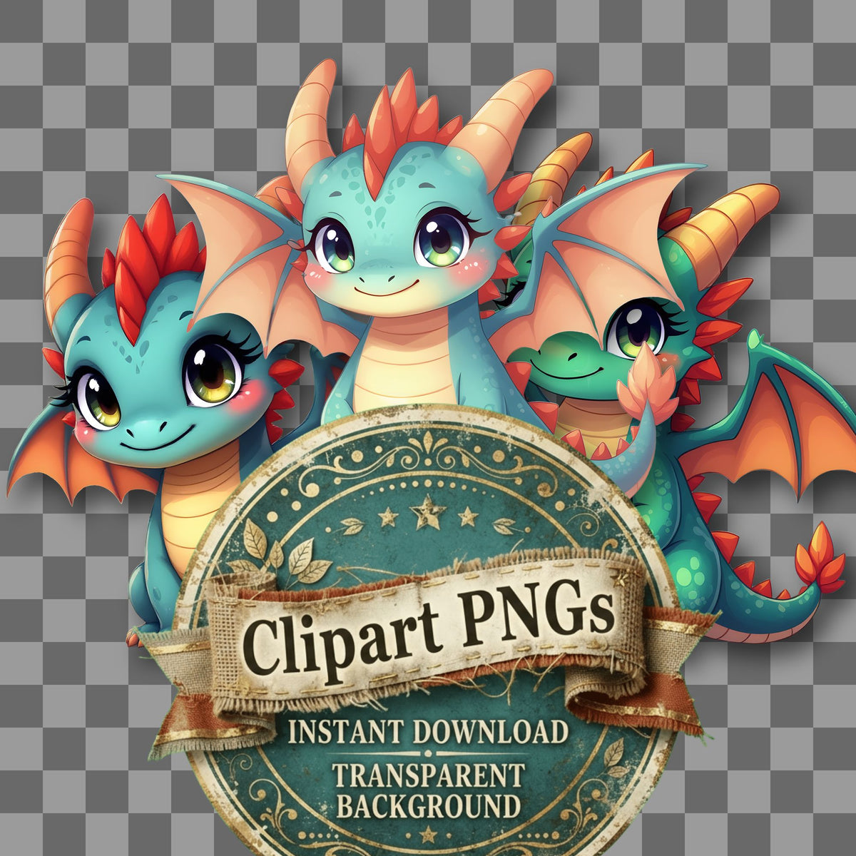 Chibi Dragon Clipart Pngs