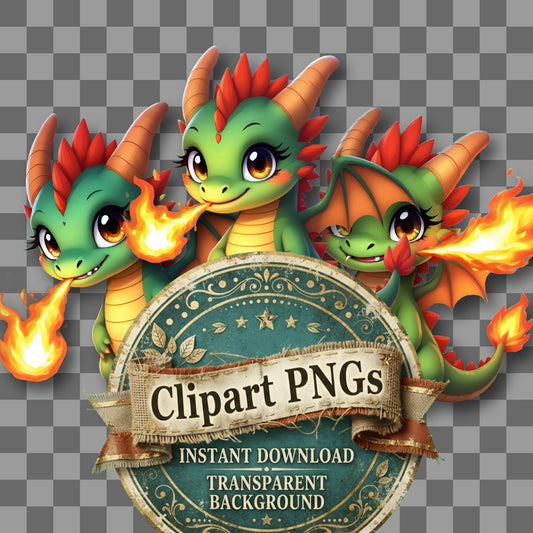 Chibi Dragontiny Clipart Pngs