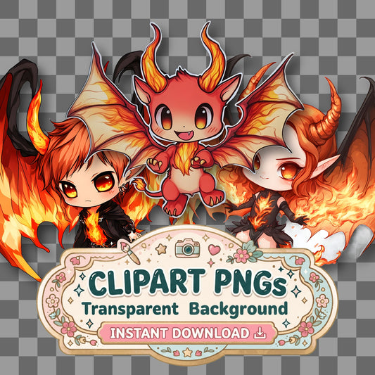 Chibi Fire Clipart Pngs