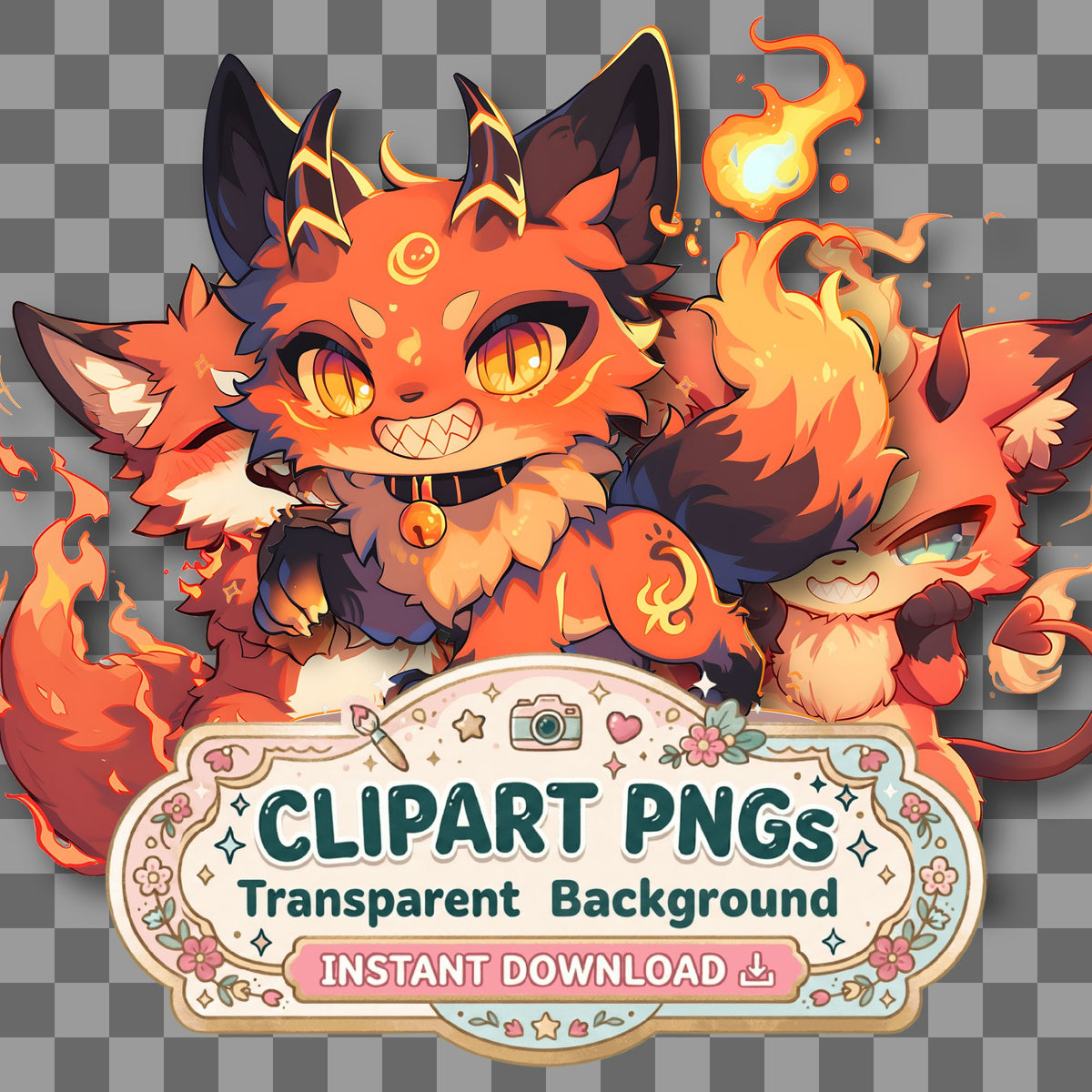 Chibi Fox Clipart Pngs