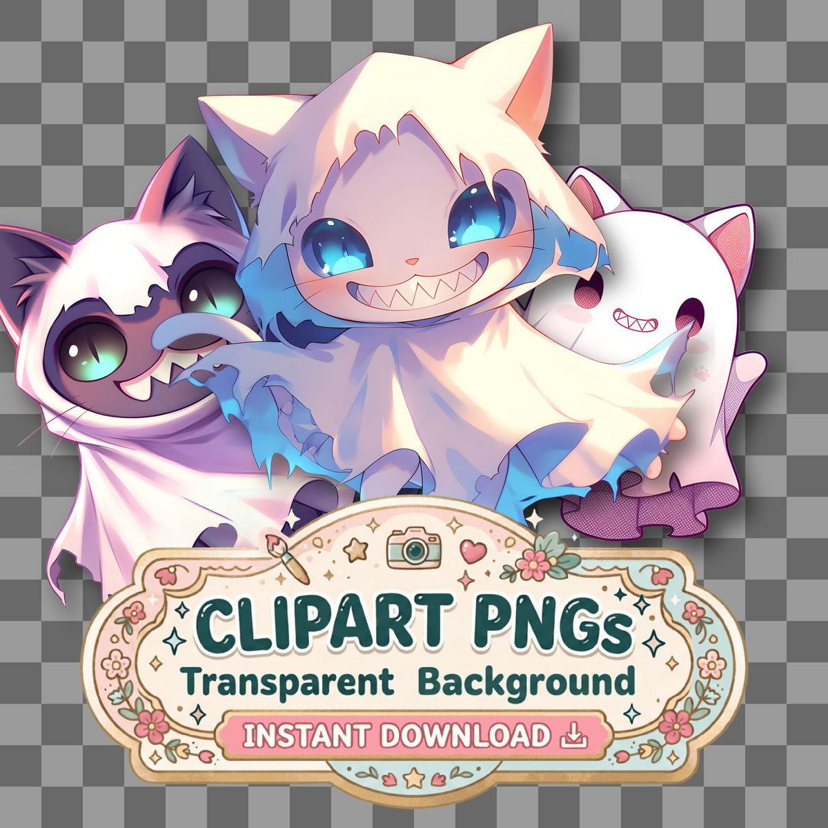 Chibi Ghost Clipart Pngs
