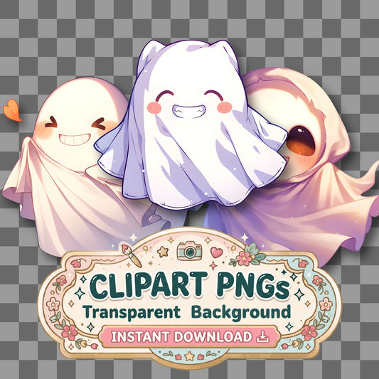 Chibi Ghost Clipart Pngs