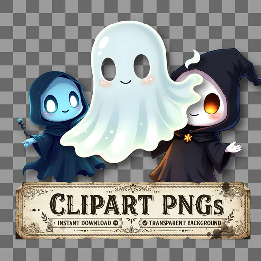 Chibi Ghost Clipart Pngs