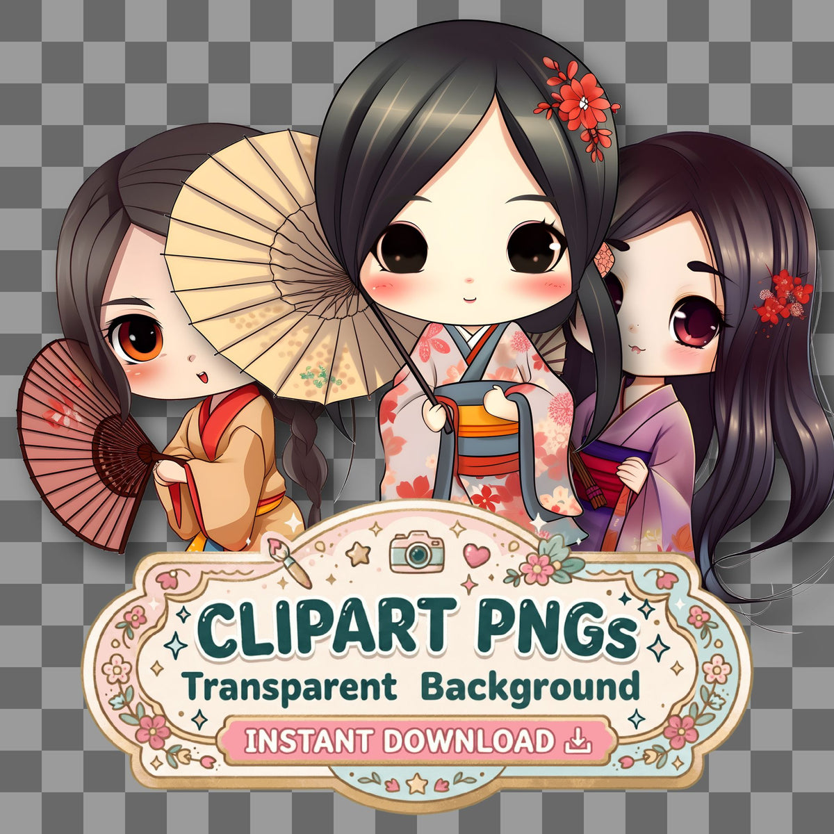 Chibi Girl Clipart Pngs