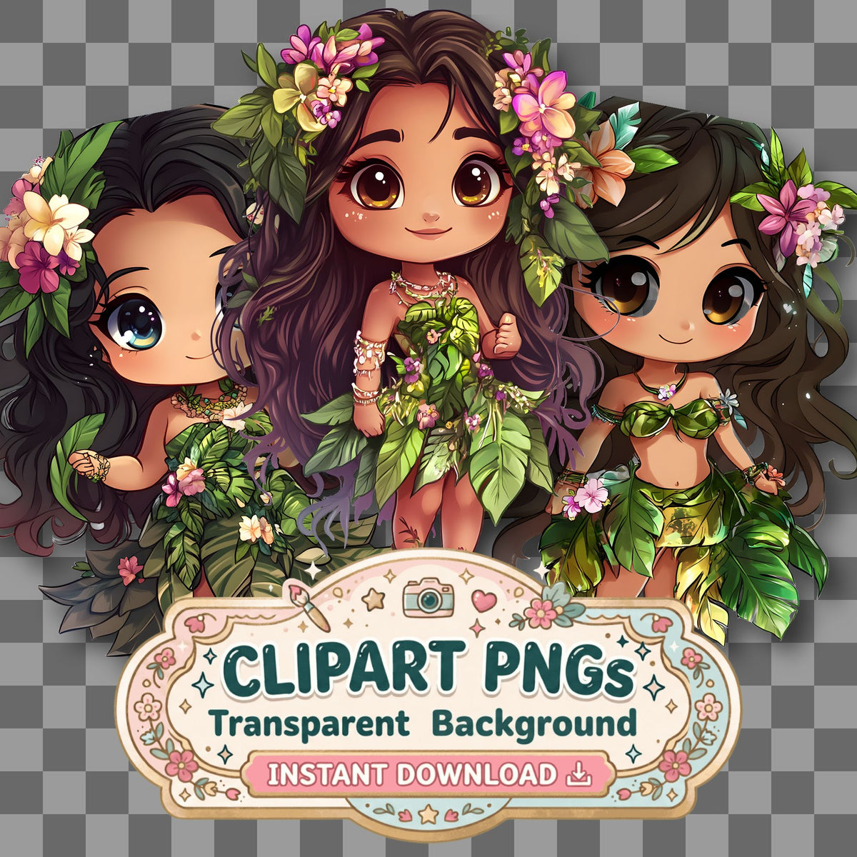 Chibi Jungle Clipart Pngs