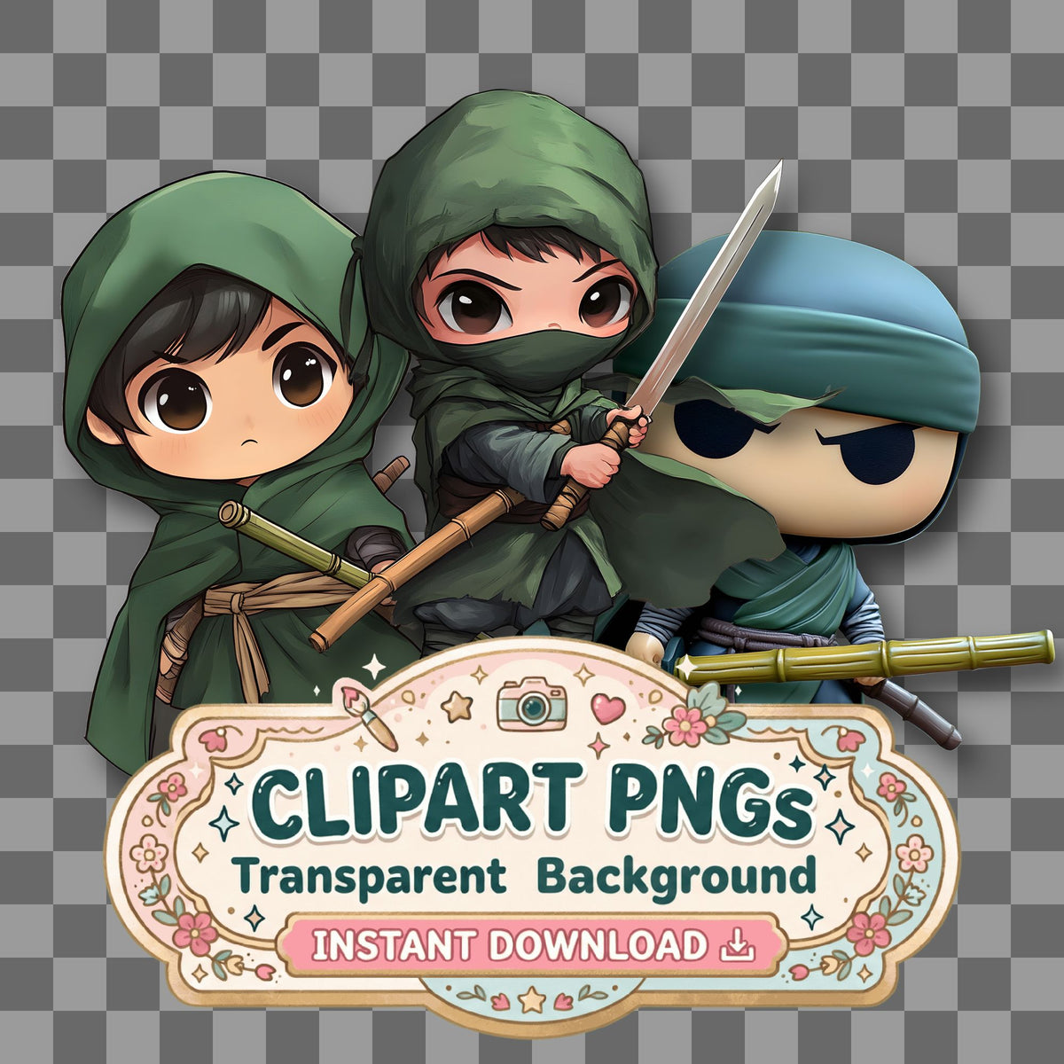 Chibi Jungle Clipart Pngs