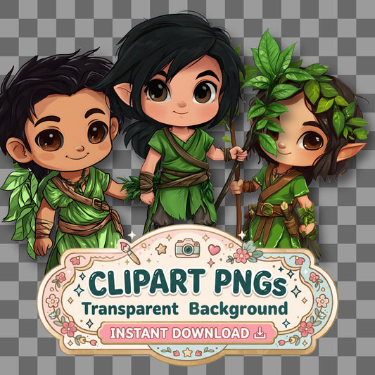 Chibi Jungle Clipart Pngs