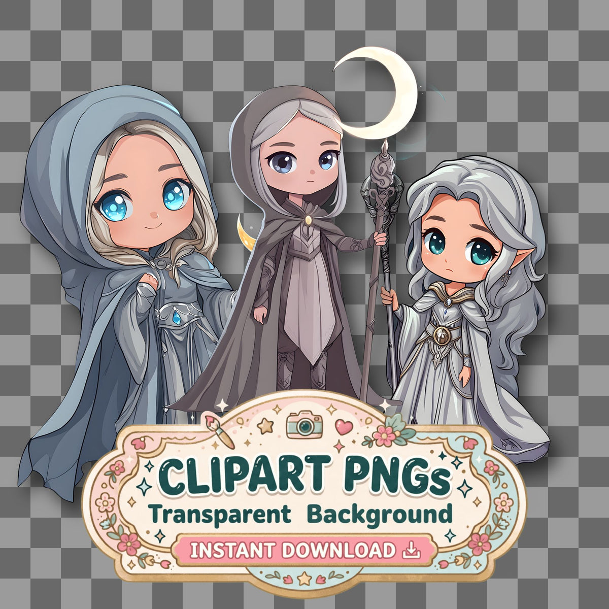 Chibi Lunar Clipart Pngs