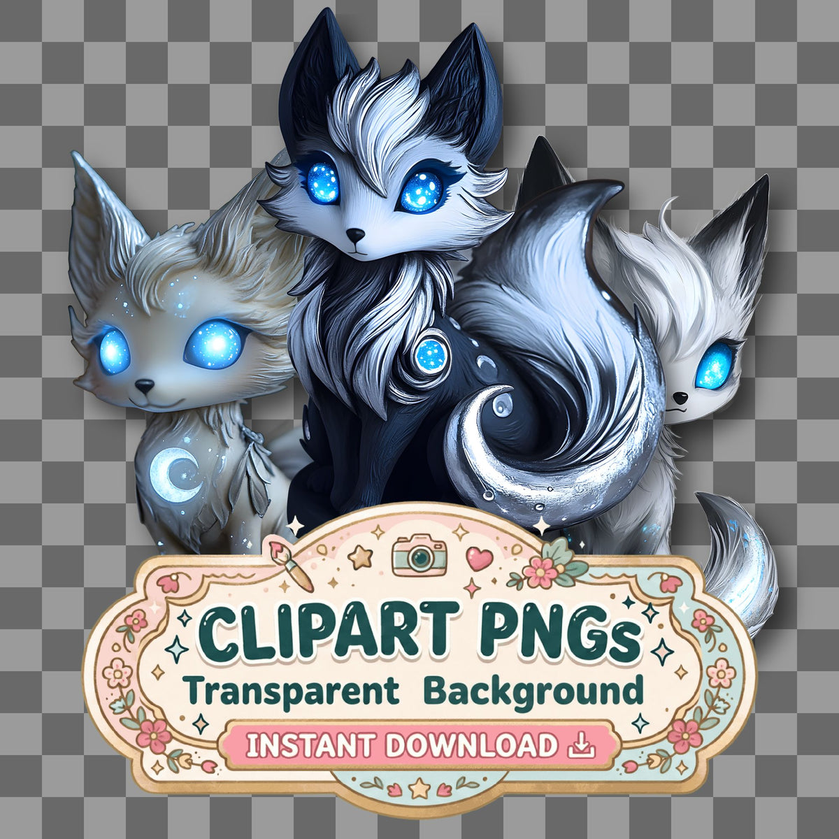 Chibi Lunar Clipart Pngs
