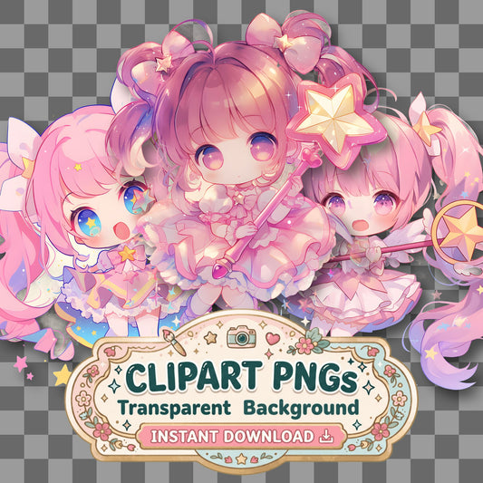 Chibi Magical Clipart Pngs