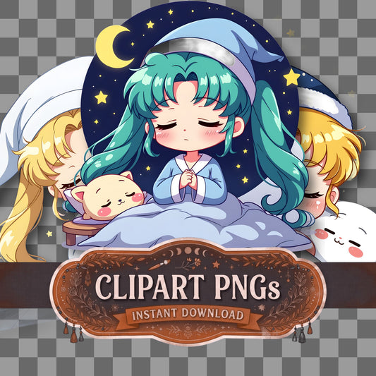 Chibi Moon Wearing Clipart Pngs