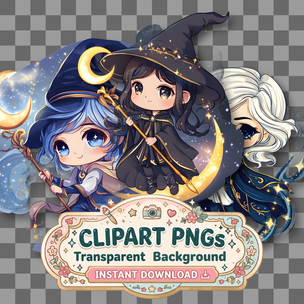 Chibi Moon Clipart Pngs