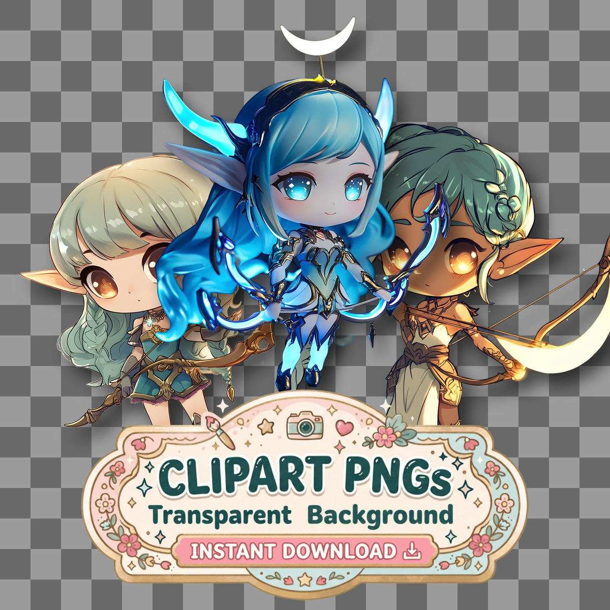 Chibi Moonlight Clipart Pngs