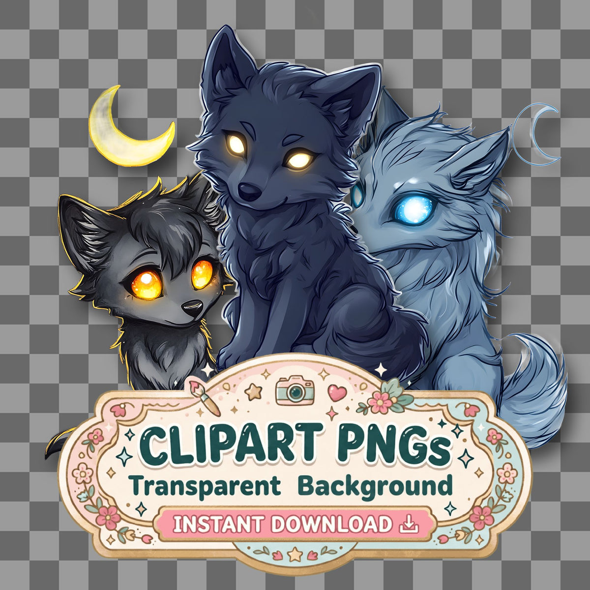 Chibi Moonlight Clipart Pngs