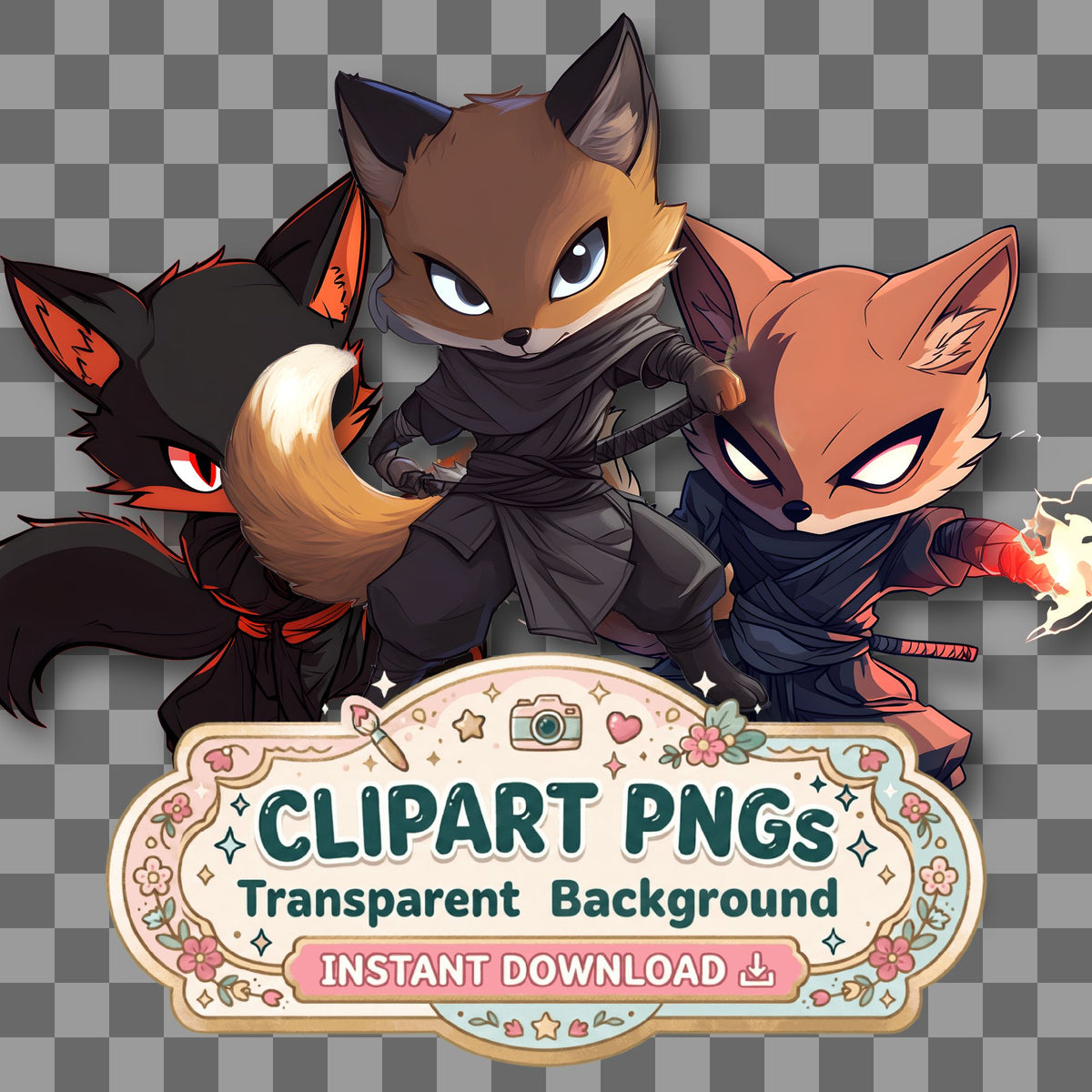 Chibi Ninja Clipart Pngs