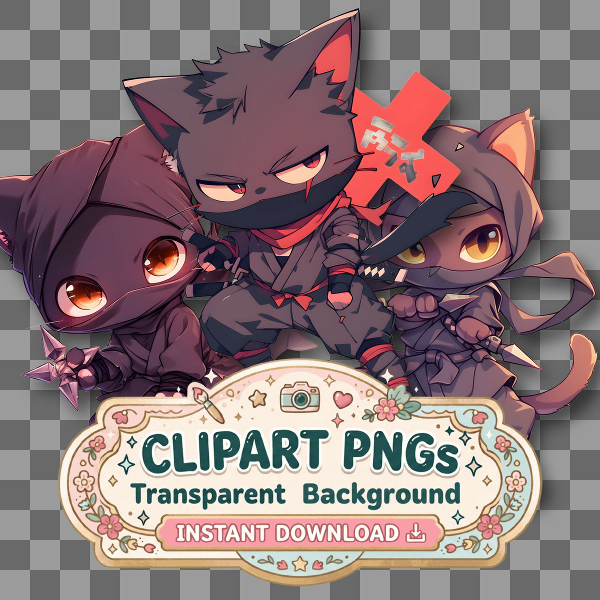 Chibi Ninja Clipart Pngs