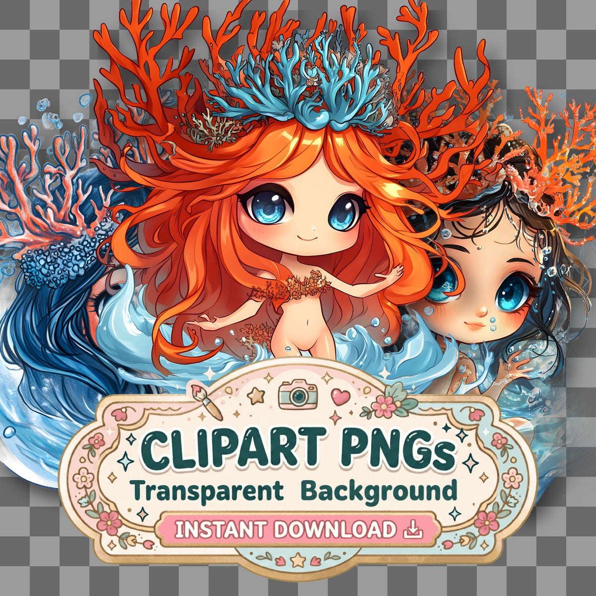 Chibi Ocean Clipart Pngs