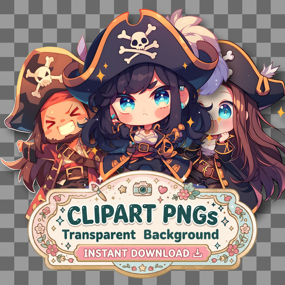 Chibi Pirate Clipart Pngs