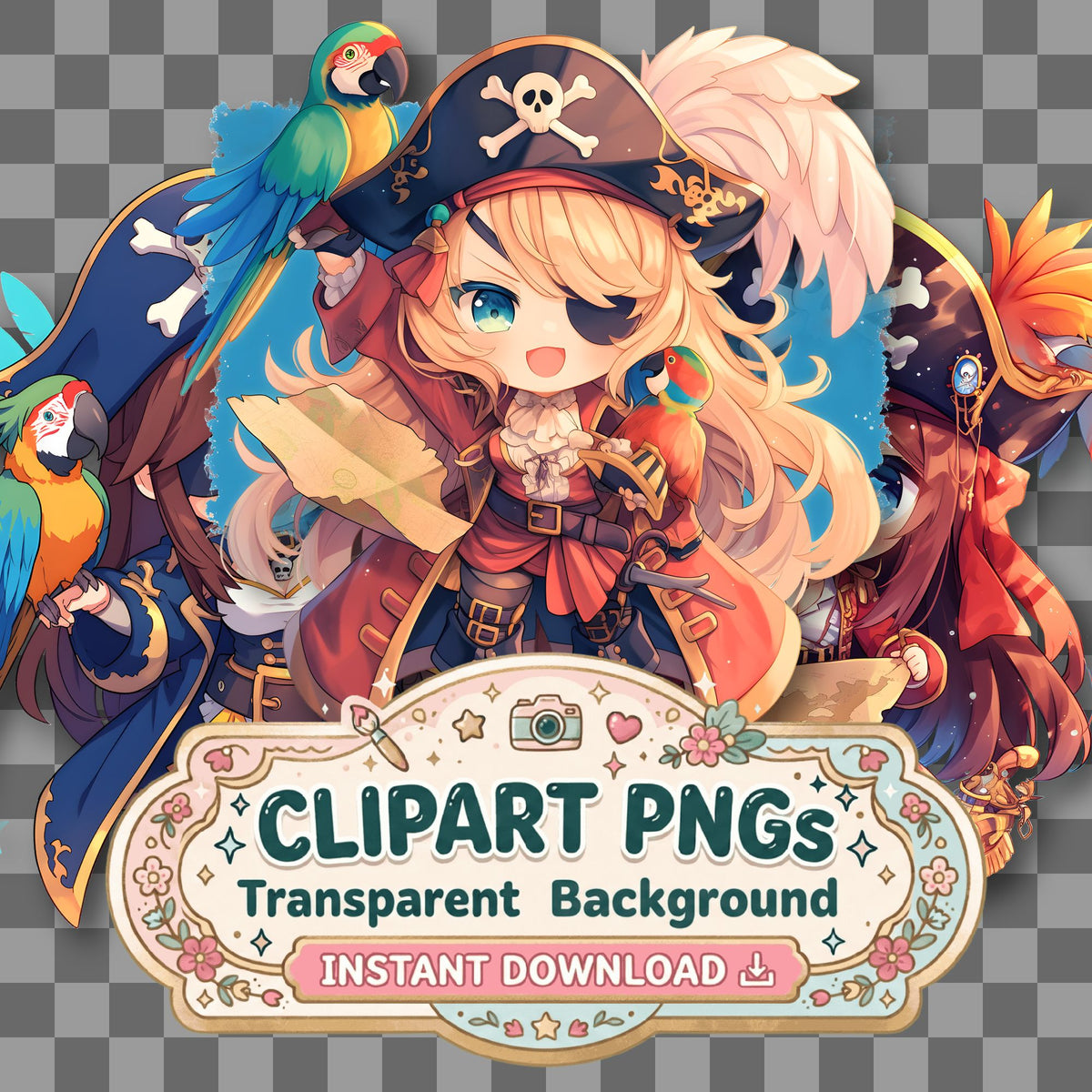 Chibi Pirate Clipart Pngs