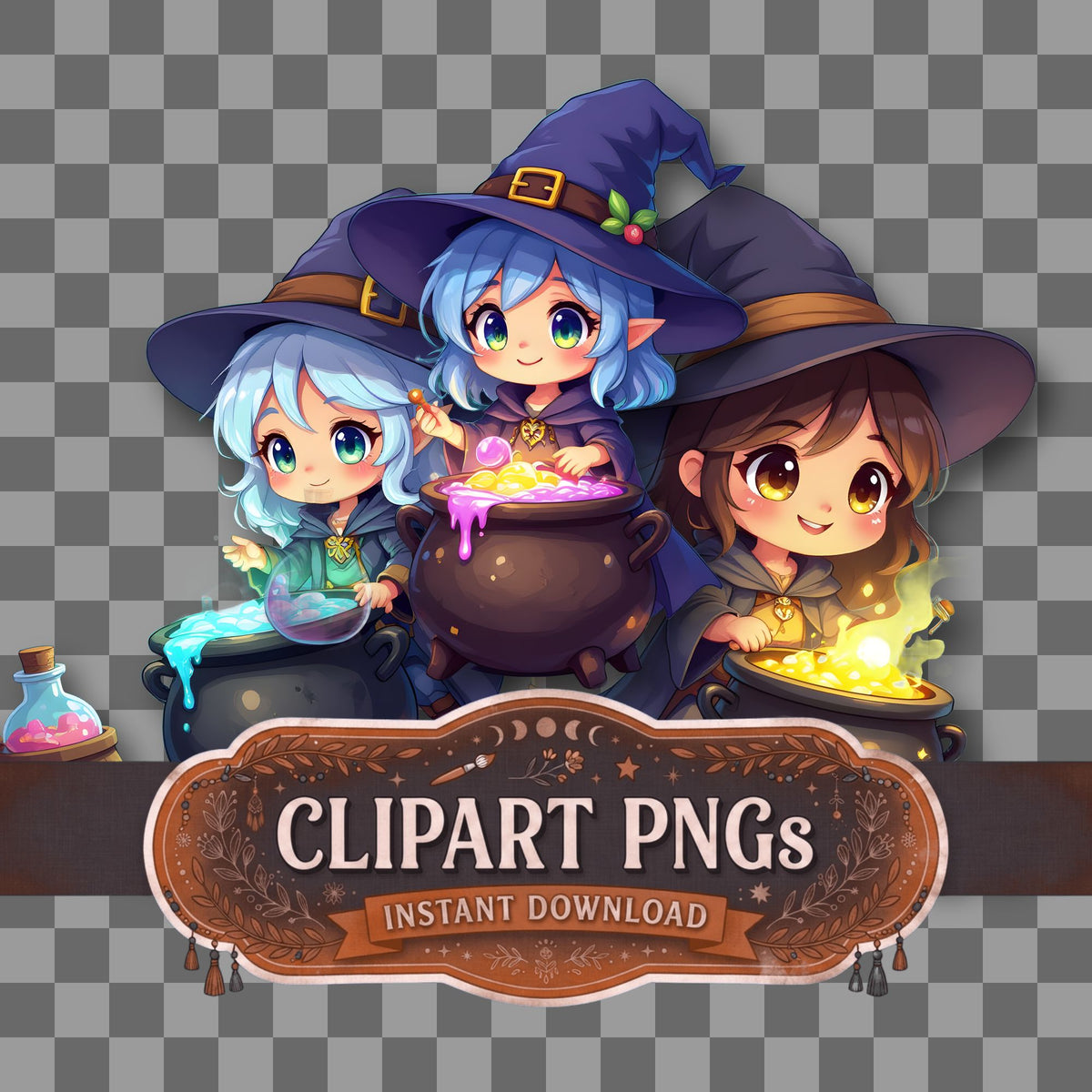 Chibi Potion Master Clipart Pngs