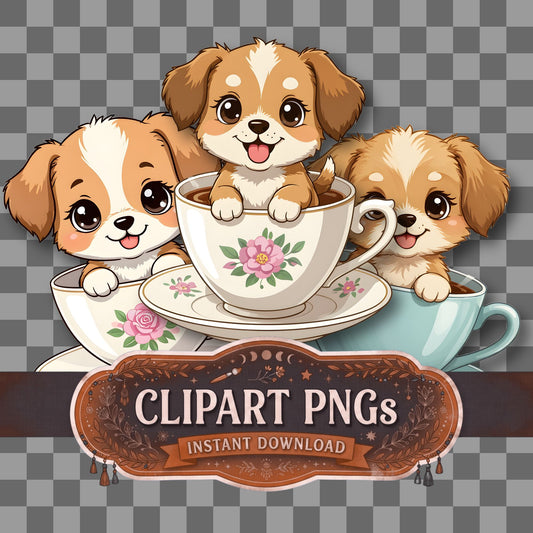 Chibi Puppyteacup Clipart Pngs