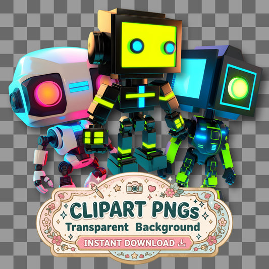 Chibi Robot Clipart Pngs