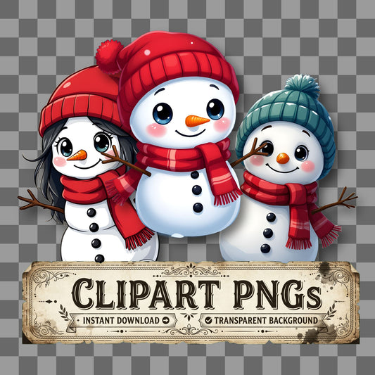 Chibi Snowmanscarf Clipart Pngs