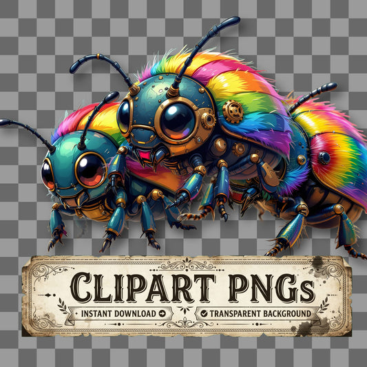 Chibi Steampunk Beetle Clipart Pngs