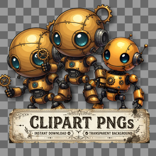 Chibi Steampunk Mechanical Ball Clipart Pngs