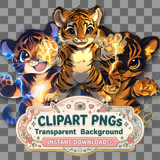 Chibi Thunder Clipart Pngs