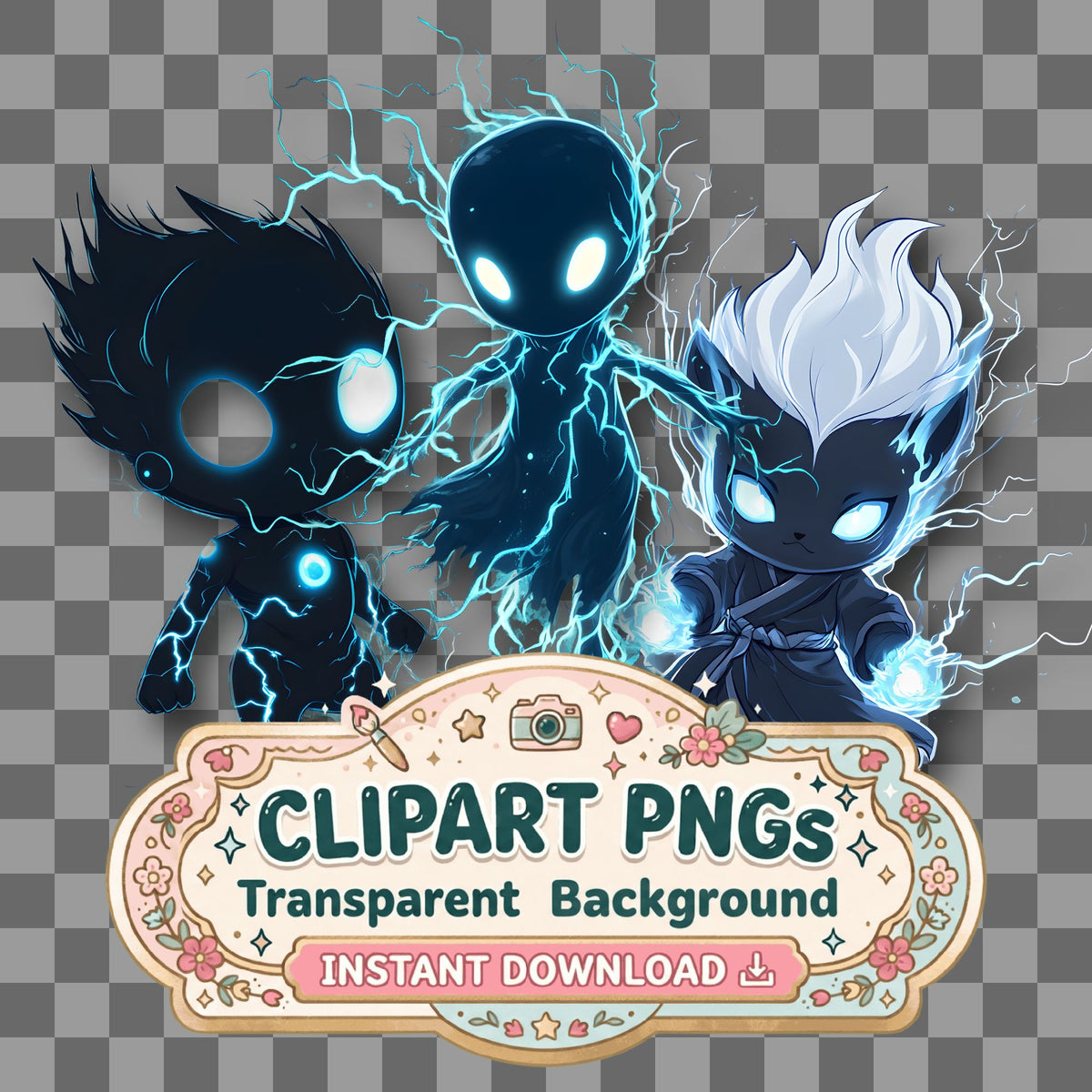 Chibi Thunder Clipart Pngs