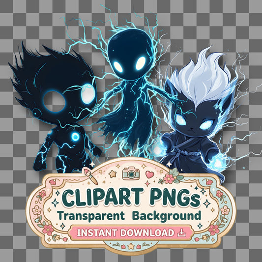 Chibi Thunder Clipart Pngs