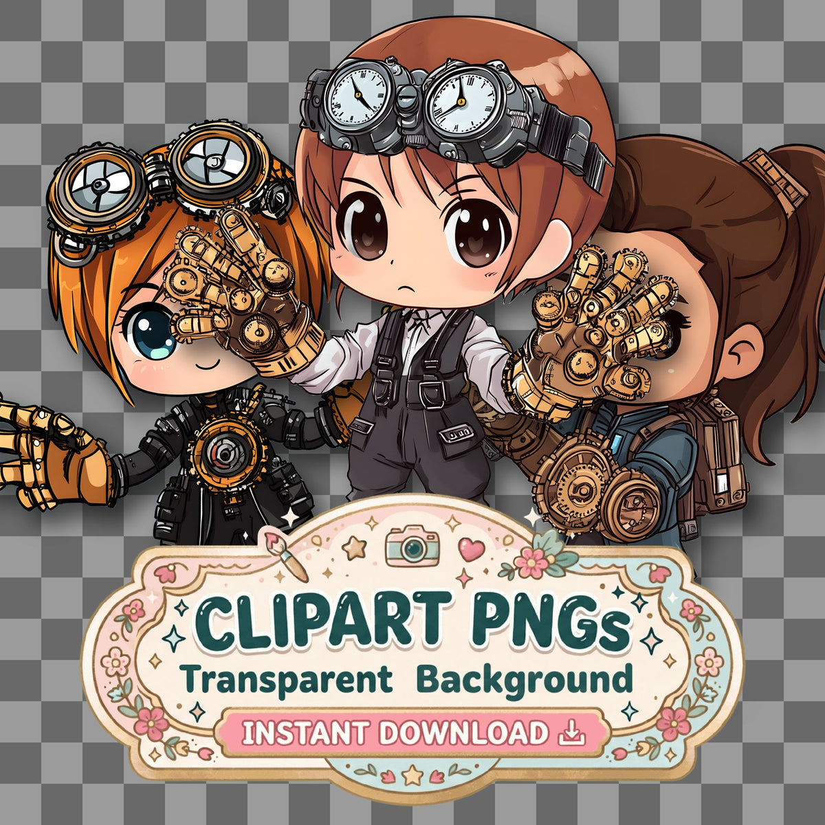 Chibi Time Clipart Pngs