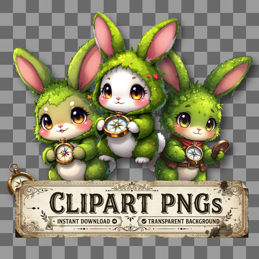 Chibi Vampire Bunny Clipart Pngs