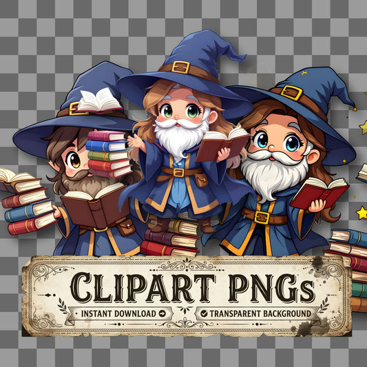 Chibi Wizardfloating Clipart Pngs