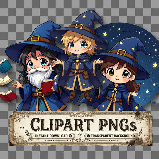 Chibi Wizardstarry Clipart Pngs