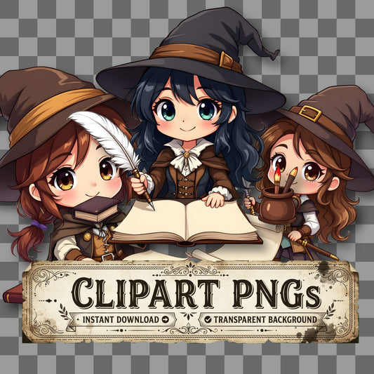Chibi Writer Clipart Pngs