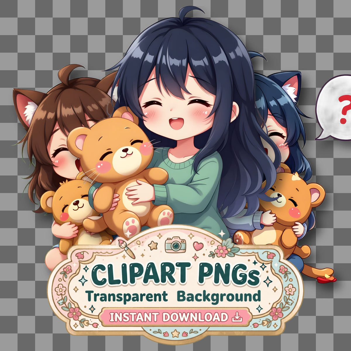 Chibi Yawning Clipart Pngs