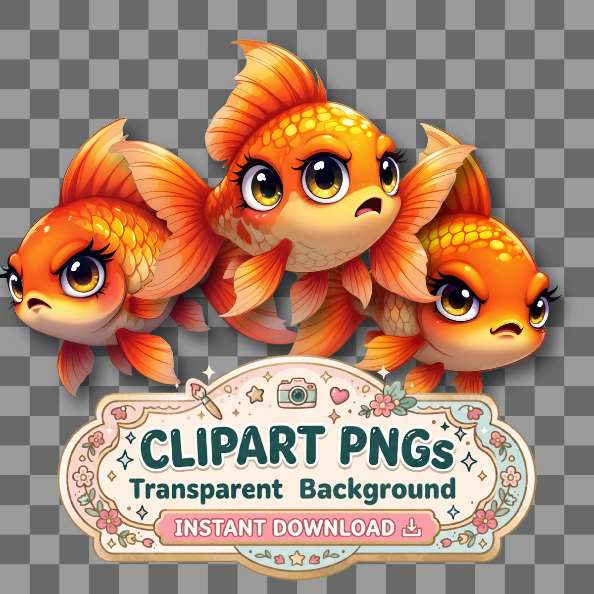 Chibi Zombie Goldfish Clipart Pngs
