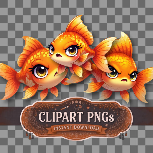 Chibi Zombie Goldfish Clipart Pngs