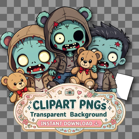 Chibi Zombieteddy Clipart Pngs