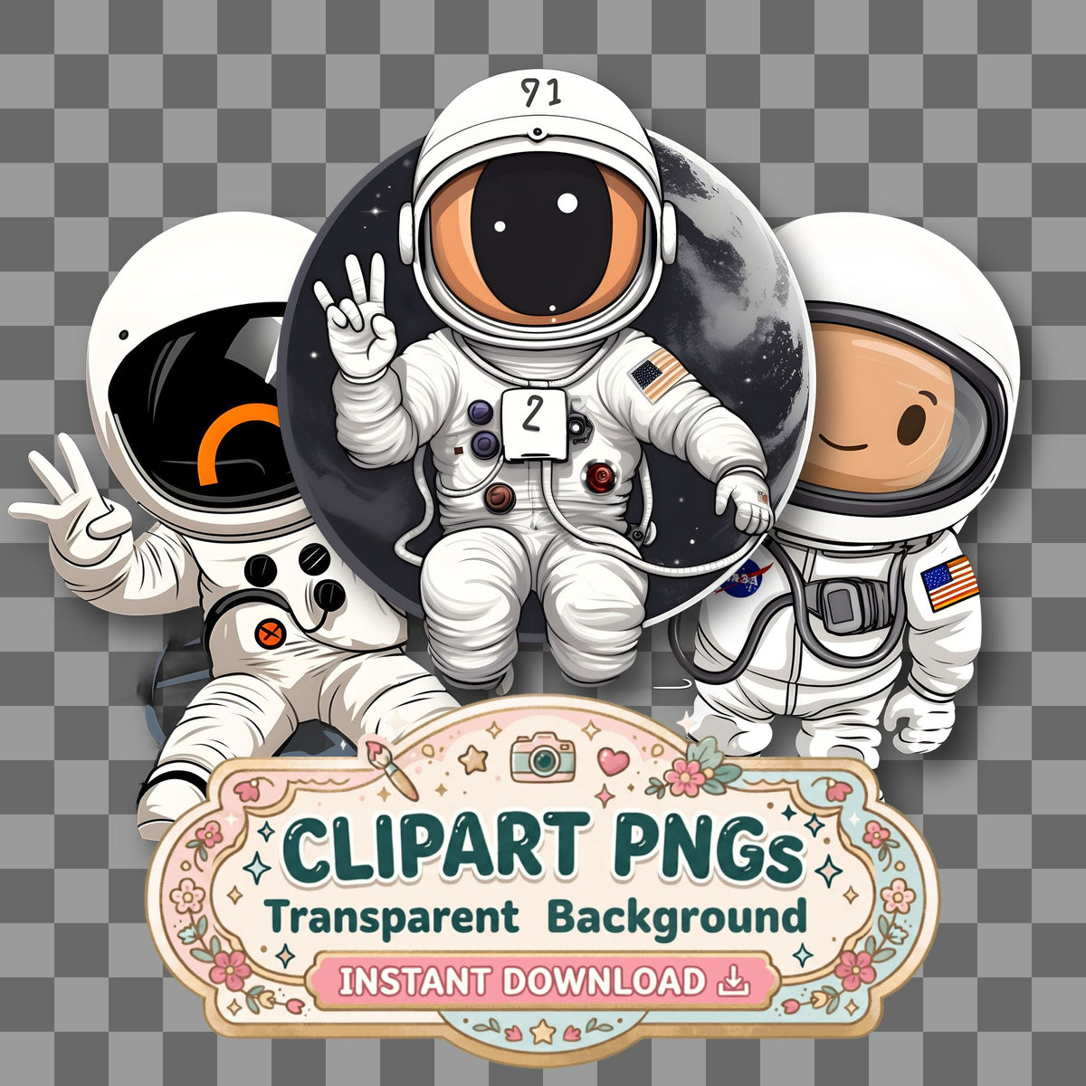 Chibiastronaut Clipart Pngs