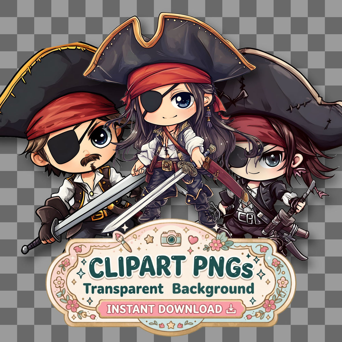 Chibipirate Clipart Pngs