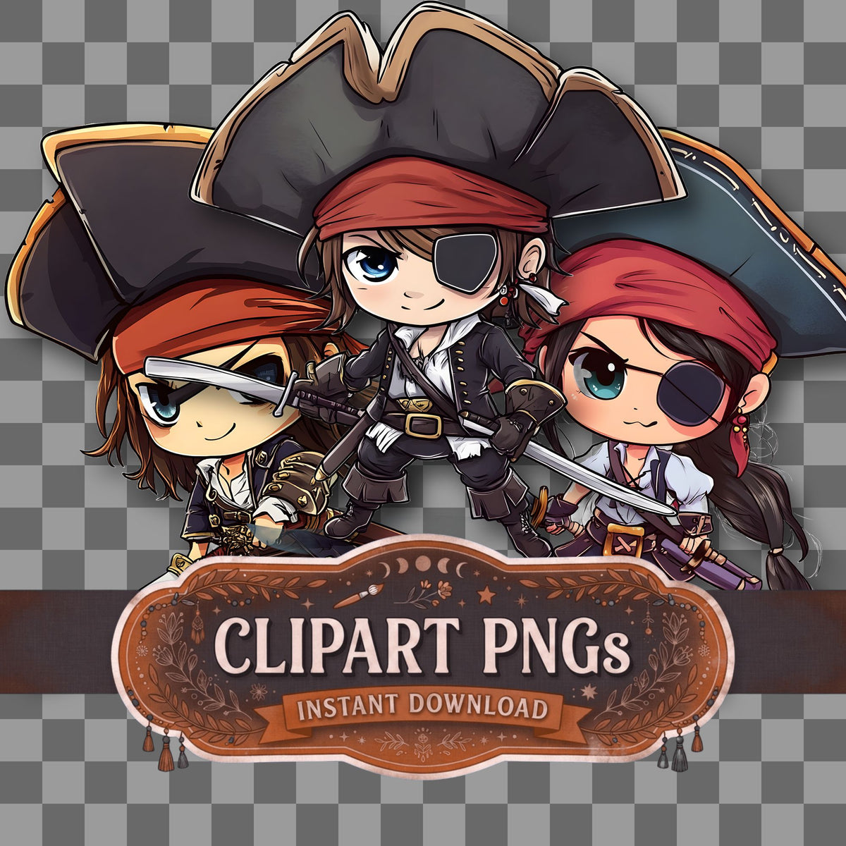 Chibipirate Clipart Pngs