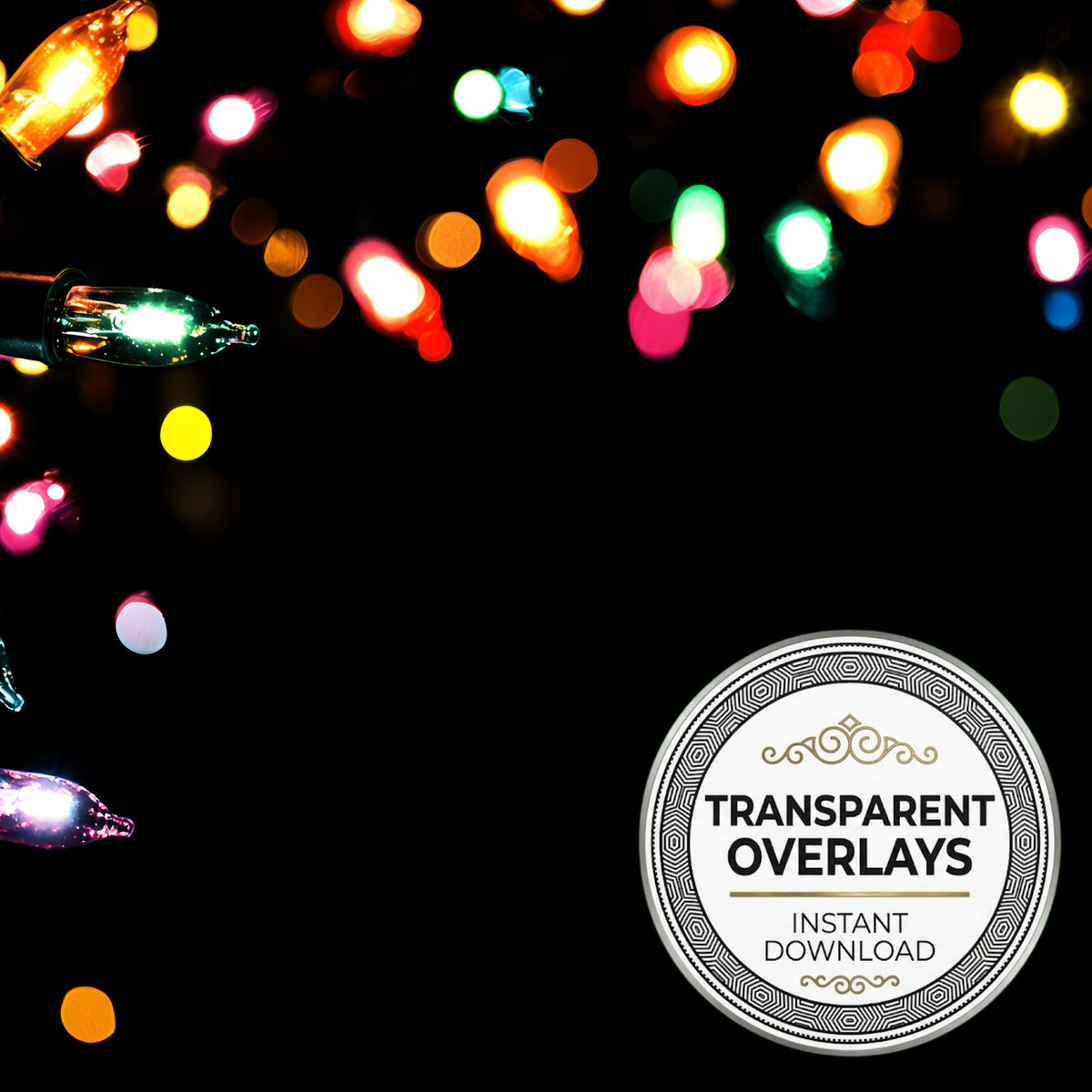 Christmas Lights Transparent Overlay Pngs