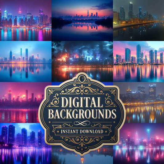 City Lightskyline Night Backdrop Images