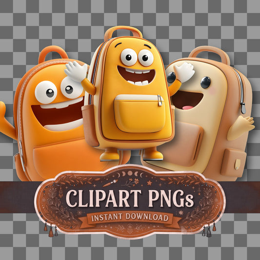 Clapping Backpack Clipart Pngs