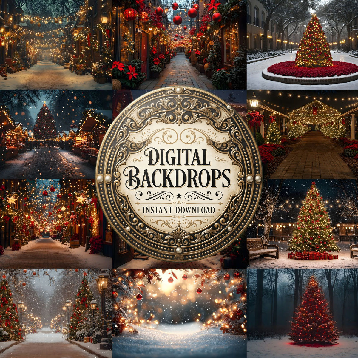 Classic Christmas Backdrop Images