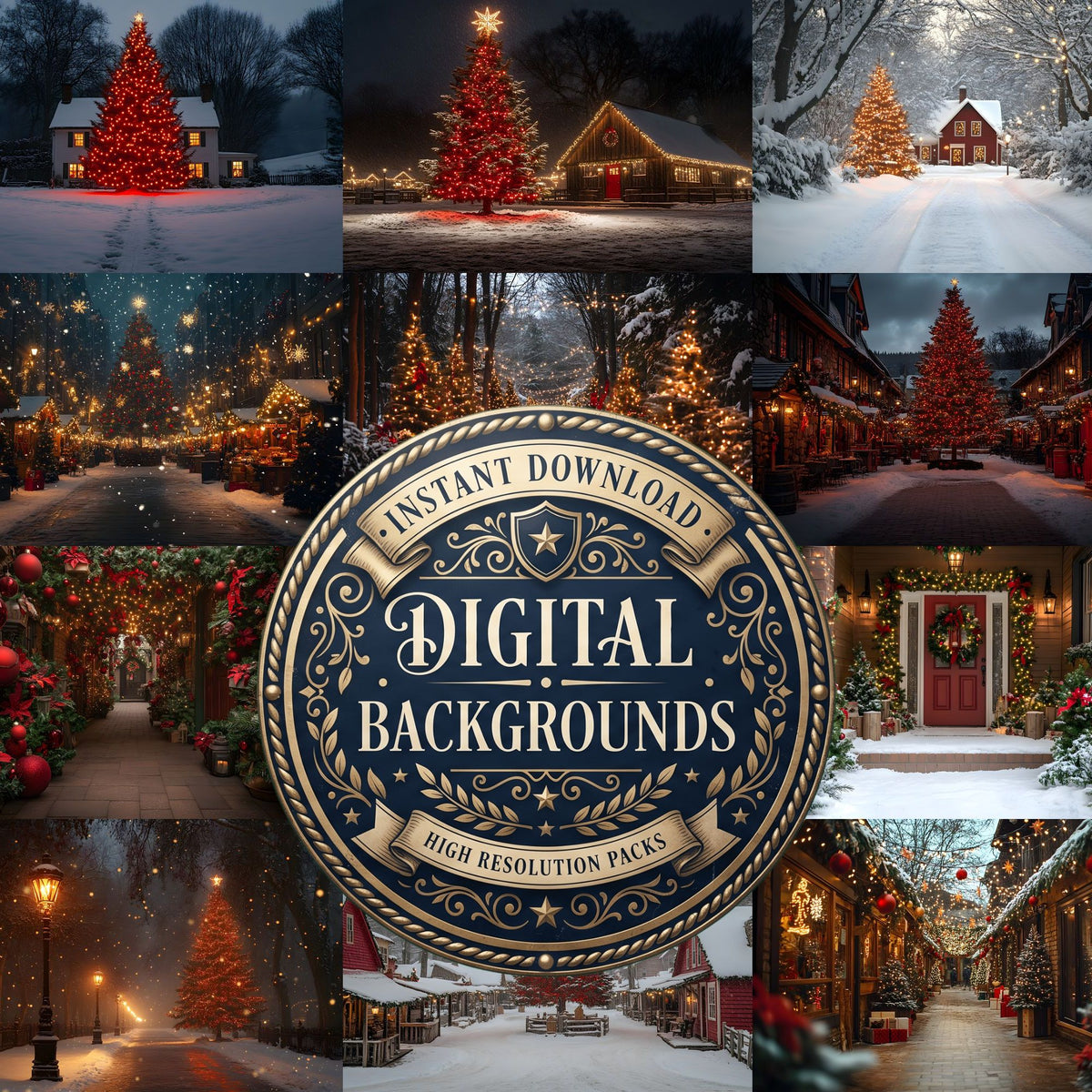 Classic Christmas Backdrop Images